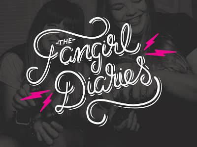 The Fangirl Diaries fangirl geeks hand rendered lettering logo podcast type typography