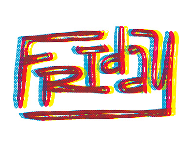 Friday 3d friday overlay type typography