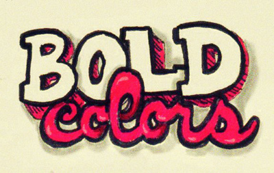 Bold Colors hand type illustration type typography