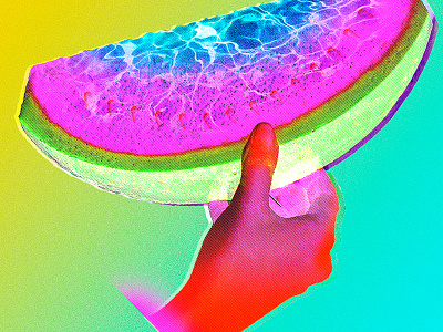 Always Refreshing art direction editorial manipulation miami neon photo spring summer sun watermelon