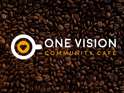 One Vision Community Cafe brand branding cafe charity coffee design graphic design logo logotype ong