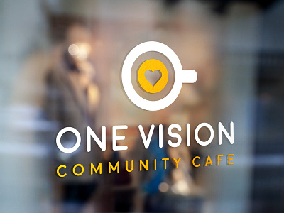 One Vision Community Cafe brand branding cafe charity coffee design logo logotype