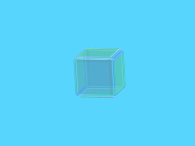 Translucence 3d concept cube lighting motion graphics reflective spline translucent transparent visual design