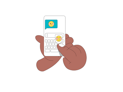 Emoji Keyboard app branding design illustration vector web