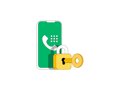 Lock Your number app branding design icon illustration vector web