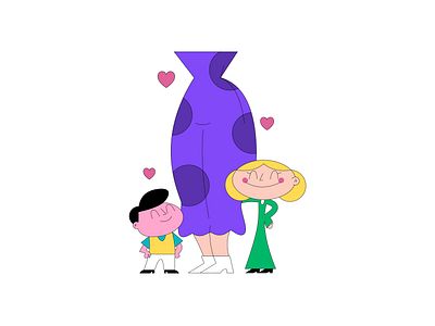 Mothers Day branding design illustration vector web