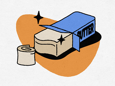 Butter branding design icon illustration logo vector