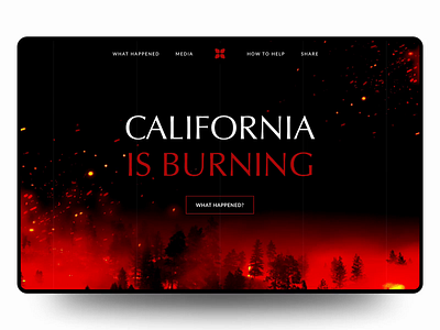 California Wildfire Website animation clearn disaster landing page minimal modern design motion ui design web web design website wildfire