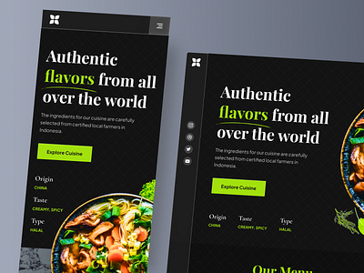 Authentic Restaurant Landing Page - Mobile Responsive