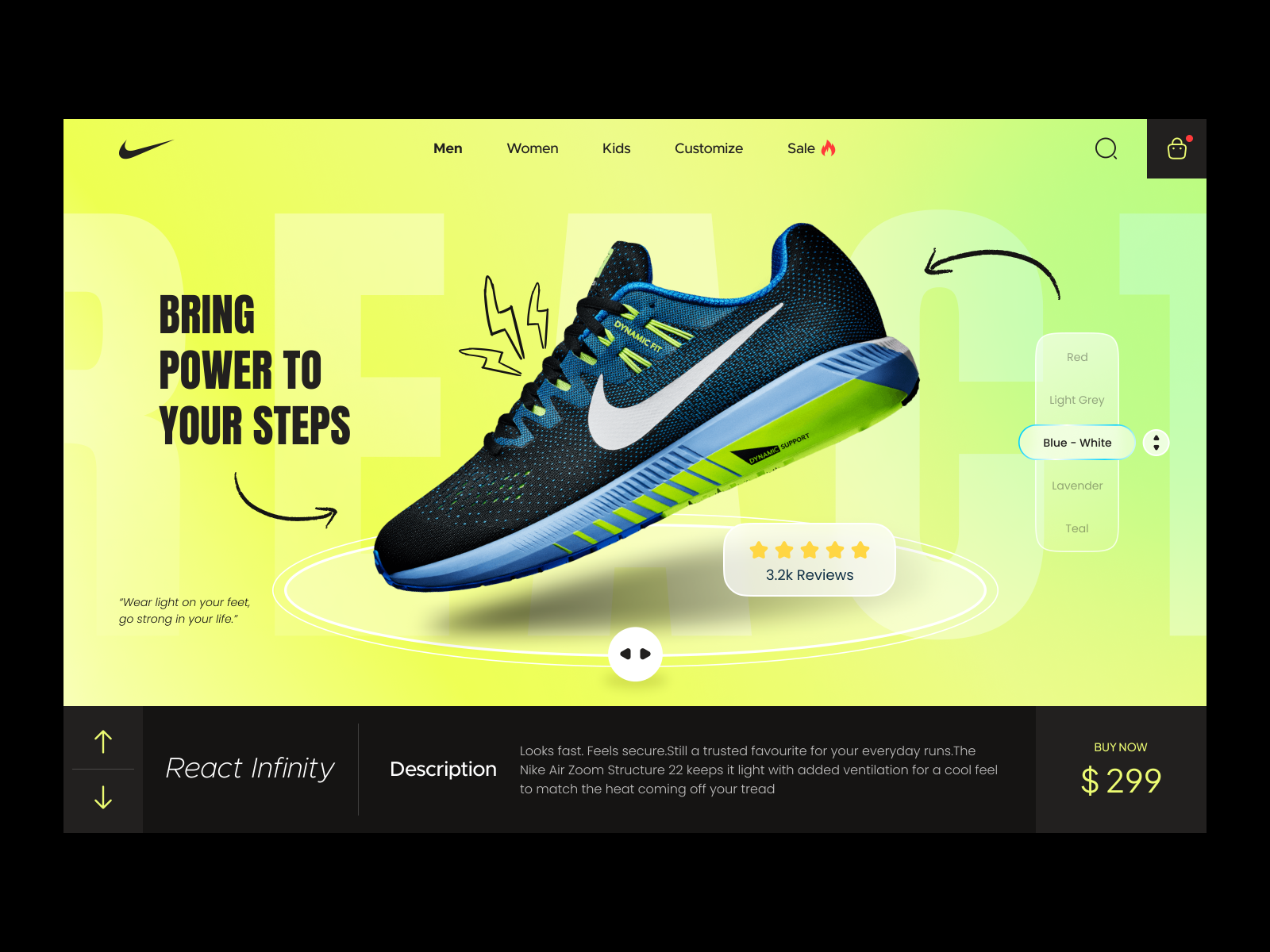 Nike React Infinity Shoe Website - Desktop by Hasan Khadiki on Dribbble