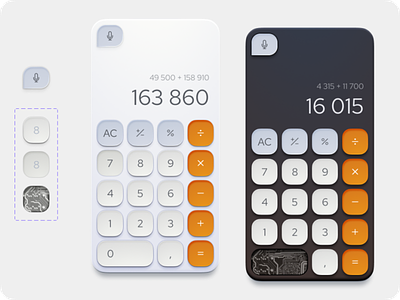 Calculator app calc clean design ui ux
