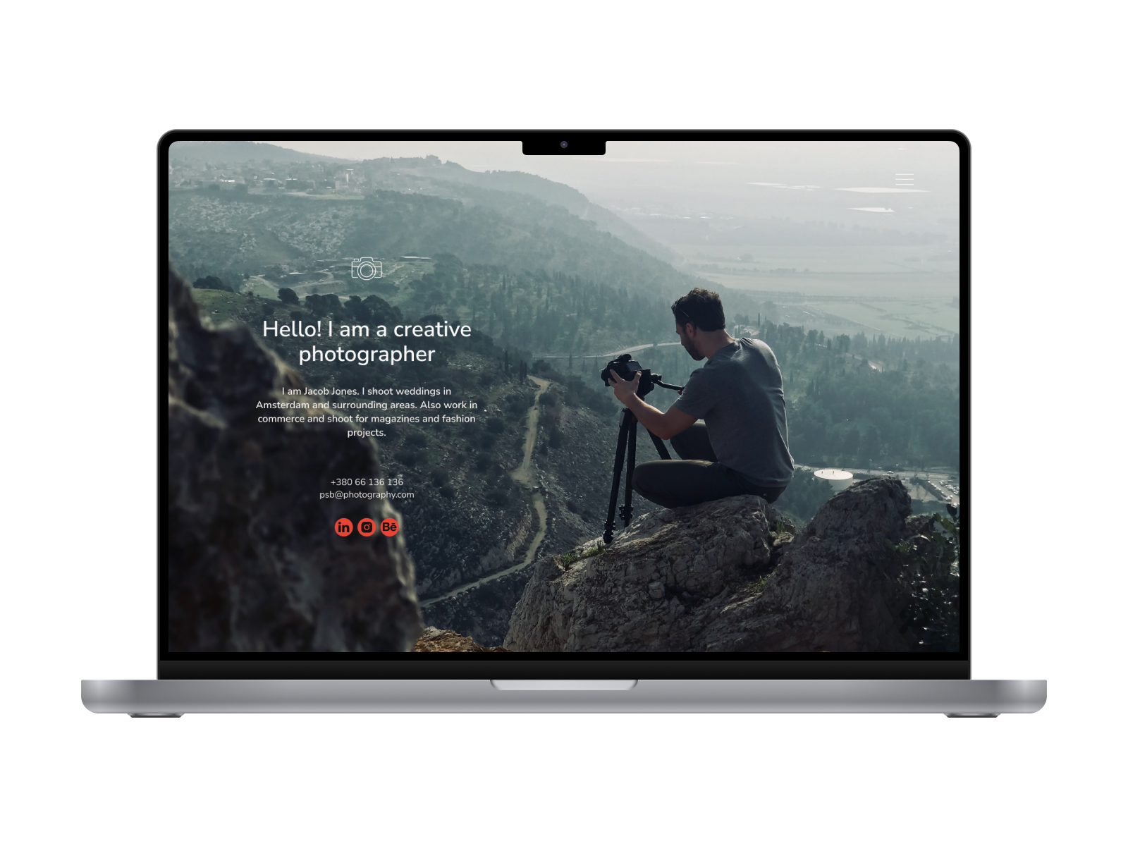 Photographer Portfolio Homepage By Yurii Iv On Dribbble