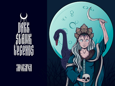 Morana adobe illustrator art character characterdesign dark death fairytale legends myth slavic supernatural vector
