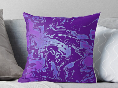 Ultra Violet - throw pillow abstract abstract art abstract design bedding couch fluid design home decor home decoration interior design lavender liquid pillow mockup pillows purple sofa spirals swirls violet