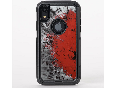 Luminous Gore - OtterBox iPhone Case abstract abstract art abstract design acrylic paint acrylics apple black and white blackandwhite design dots grey illustration iphone paint phonecase red silver splash splatter spots
