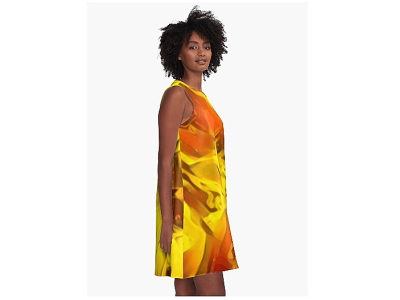 Honey Glaze - dress abstract design brown clothing design dress dresses fashion fluid design food gold honey illustration liquid orange pattern design print print design swirls women womens fashion yellow