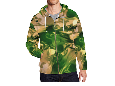 Camouflage 5.0 - men's full zip hoodie