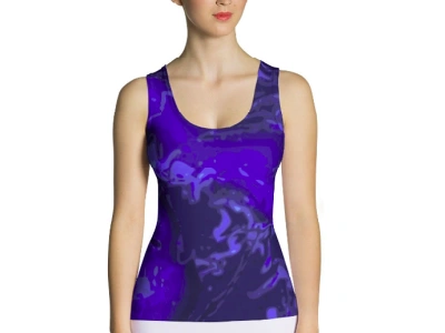 Sapphire - women's tank top abstract design blue fashion fluid design gemstone graphicdesign illustration jewels light blue pattern design print print design sapphire shirtdesign swirls tank tops visual art visual design women womens fashion