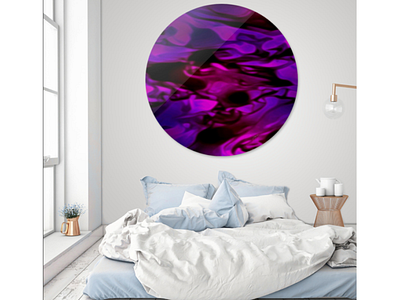 Collateral jewels - aluminum disk print abstract art abstract design art artwork blue circles disk fluid design illustration jewels metal pattern design pink print print design purple swirls visual art visual design wall art