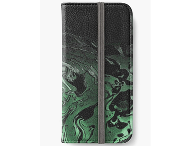 Black Tropical Forest - fold iphone case