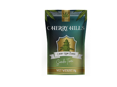 Cherry Hills 3d marijuana marijuana flower mockup packaging packagingdesign pouch mockup