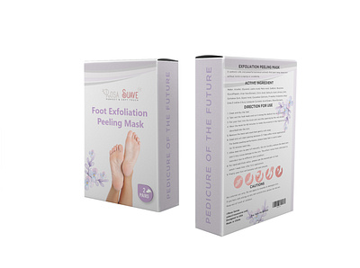Foot Peeling Mask illustration mockup packaging