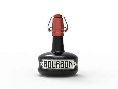 3D Model Bourbon Bottle