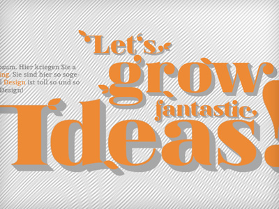 My website redesign - first draft orange redesign typography website