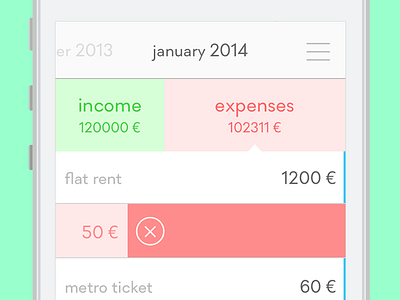 monthly - detail app intelligent design interface ios iphone minimal mobile monthly simple simplicity ui ux