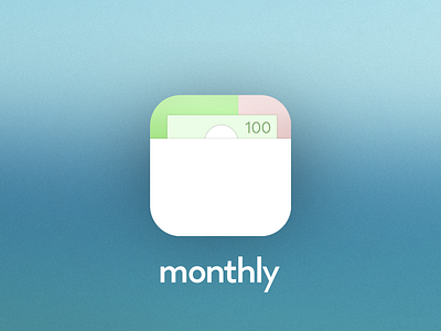 monthly - new icon app icon ios iphone money pale simple