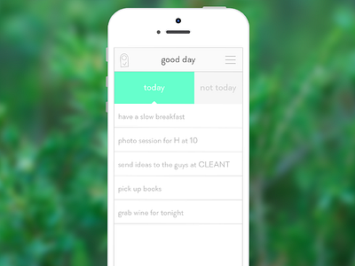 daily - the list of things to do TODAY app clean clear flat minimal nature simple tasks todo ui user interface ux