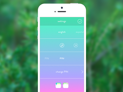 daily - settings view app background clean flat gradient minimal settings simple tasks todo ui ux