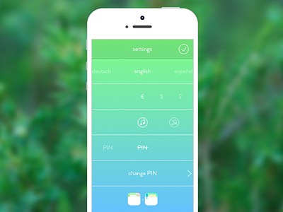 monthly - settings view app background clean flat gradient minimal settings simple tasks todo ui ux
