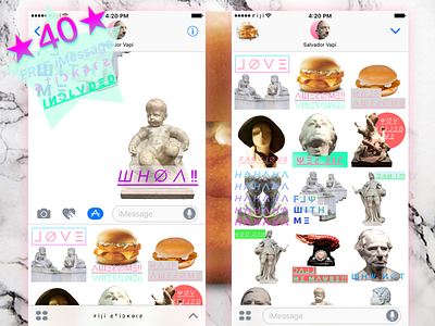 WTF aesthetics iMessage stickers for ғ i ȷ i Б ೦ ʌ ɾ ᑯ aesthetic app cluttered complicated imessage ios iphone new simple stickers ux weird