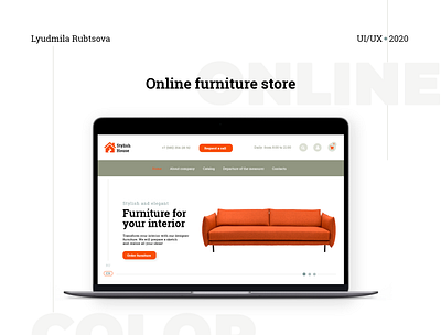 Furniture Store adaptive design design landing page minimal online store ui ux web web design website