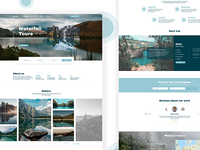 Landing page for a travel company