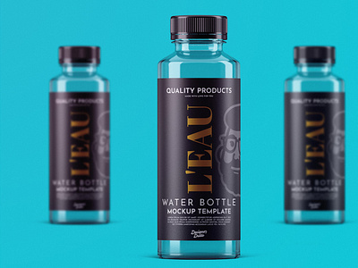 Transparent Plastic Water Bottle Mockup (Free Download)