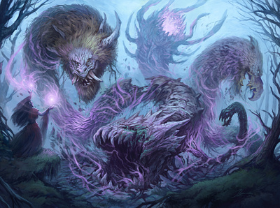 Compose the Hydra art digital fantasy hydra illustration magic monster photoshop witch