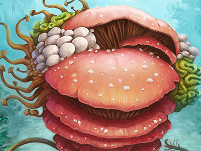 Saproling art digital drawing fantasy forest fungus illustration magicthegathering mtg mushroom photoshop