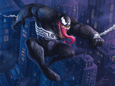 Venom art artist character digital draw drawing fanart illustration marvel marvelcomics monster photoshop venom