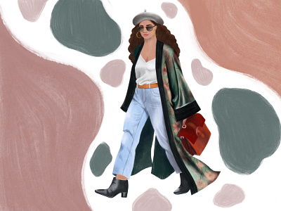 Busy streets acrylic brush acrylic paint clothes illustration digital acrylic digital illustration fashion brand fashion drawing fashion illustration fashion sketch female character illustration portrait illustration procreate procreate art procreate drawing procreate illustration street style woman walking women in illustration