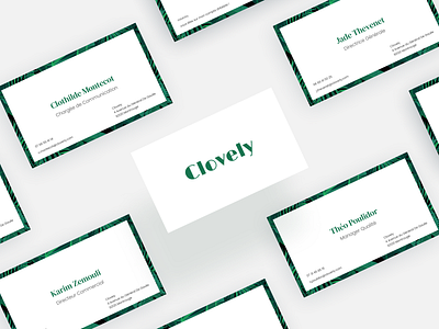 Clovely - Business Card branding branding design business card business card design natural plants