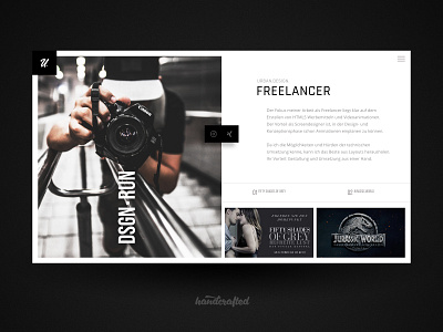 Landing Page Freelancer Portfolio freelancer germany homepage landingpage screendesign ui webdesign