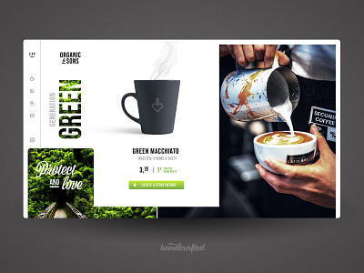Concept for a Hipster Coffeehouse Landing Page design freelancer germany hamburg homepage landingpage screendesign ui webdesign
