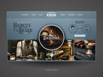 Landing Page Babershop design freelancer germany hamburg homepage landingpage screendesign ui webdesign