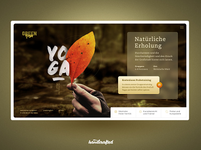 Yoga Outdoor Studio freelancer germany hamburg homepage landingpage screendesign ui webdesign