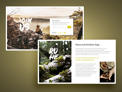Green Yoga design freelancer germany hamburg homepage landingpage screendesign ui webdesign