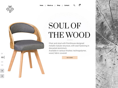 Daily UI 003 - Landing page daily 100 challenge design furniture furniture store landing landingpage minimal product web