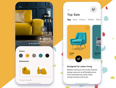 Online Shop app design ui