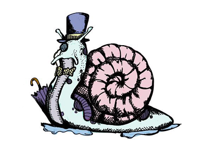 Snail Male crosshatching digital digital illustration drawing illustration illustrator snail